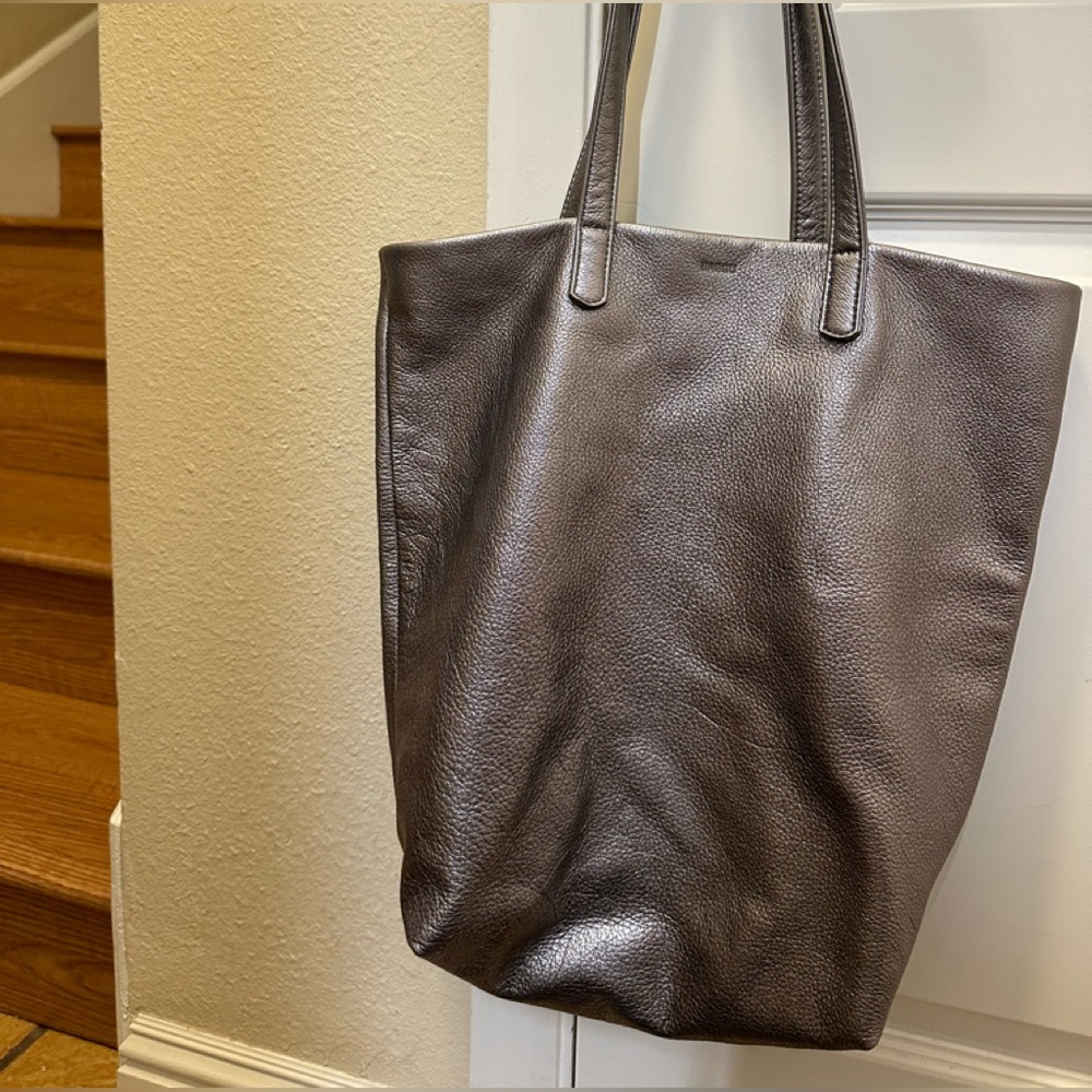 BAGGU leather shoulder bag metallic no liner